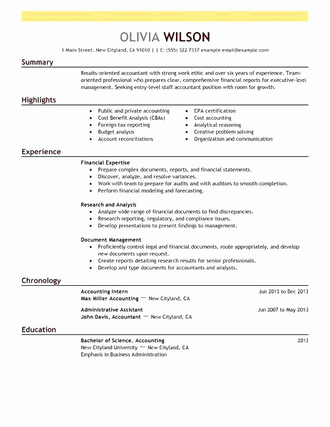 Entry Level Resume No Experience New 15 Entry Level It Resume No Experience