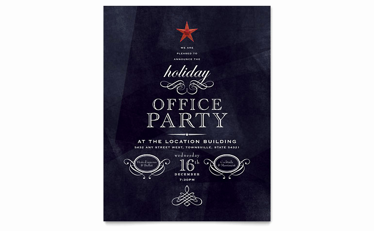 Event Flyer Template Word Awesome Fice Holiday Party Flyer Template Word &amp; Publisher