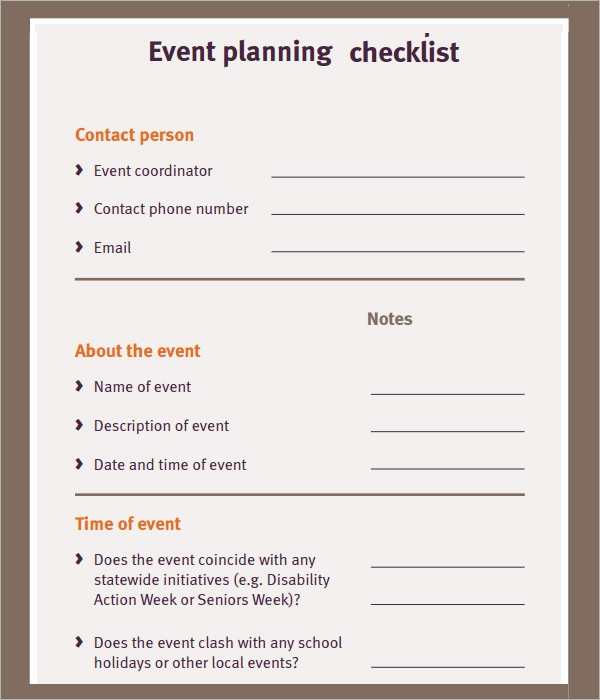 Event Planning Checklist Template Best Of 11 Sample event Planning Checklists Pdf Word