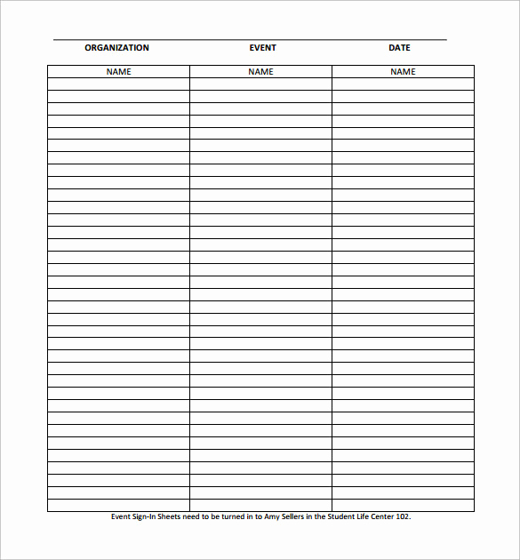 Event Sign In Sheet Template Best Of 14 Sample event Sign In Sheets