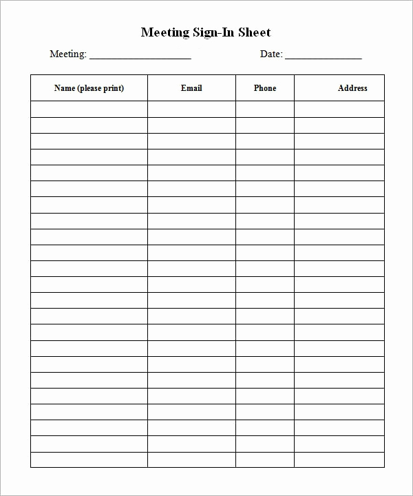 Event Sign In Sheet Template Fresh 34 Sample Sign In Sheet Templates Pdf Word Apple Pages