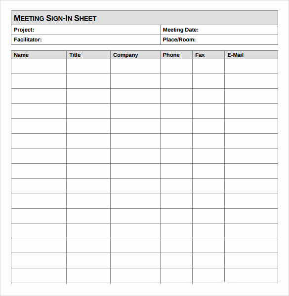 Event Sign In Sheet Template Inspirational Sample Meeting Sign In Sheet 13 Documents In Pdf Word