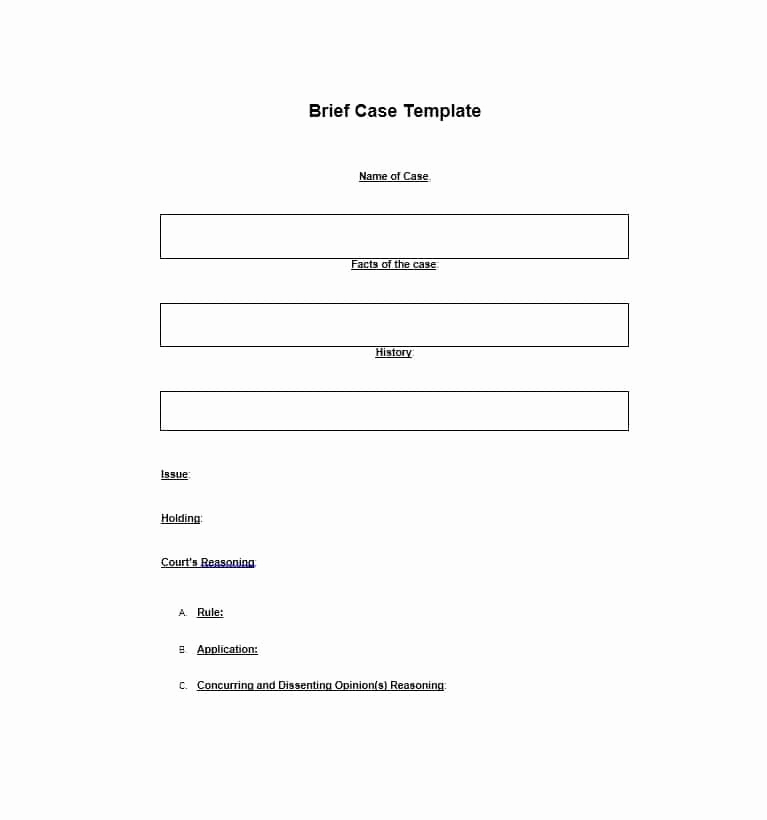 Example Of A Case Brief New 40 Case Brief Examples &amp; Templates Template Lab