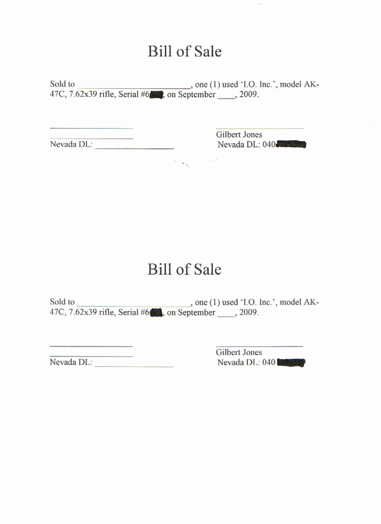Example Of Bill Of Sale Beautiful Example Bill Sale by Wordcraft