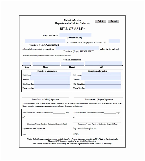 Example Of Bill Of Sale Best Of Bill Of Sale – Download Bill Of Sale Bill Of Sale form