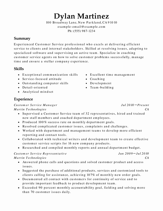 Example Of Functional Resume Unique Customer Service Functional Resumes Resume Help