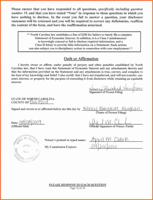 Example Of Notarized Document Awesome Notarized Letter format