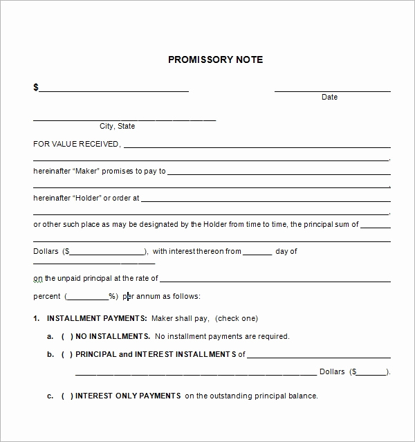 Example Of Promissory Note Lovely Promissory Note 26 Download Free Documents In Pdf Word