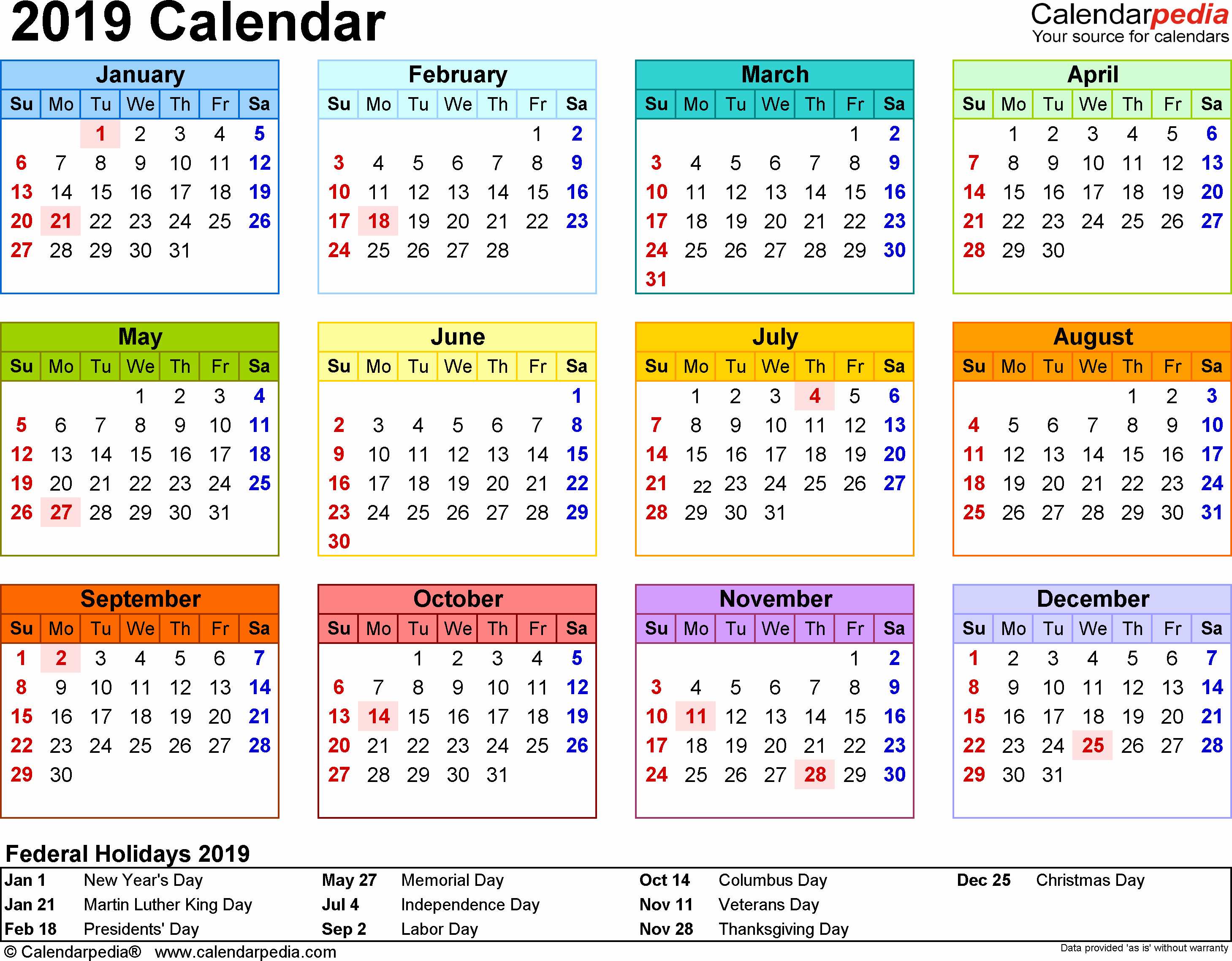 Excel Calendar 2019 Template New 2019 Calendar Download 17 Free Printable Excel Templates