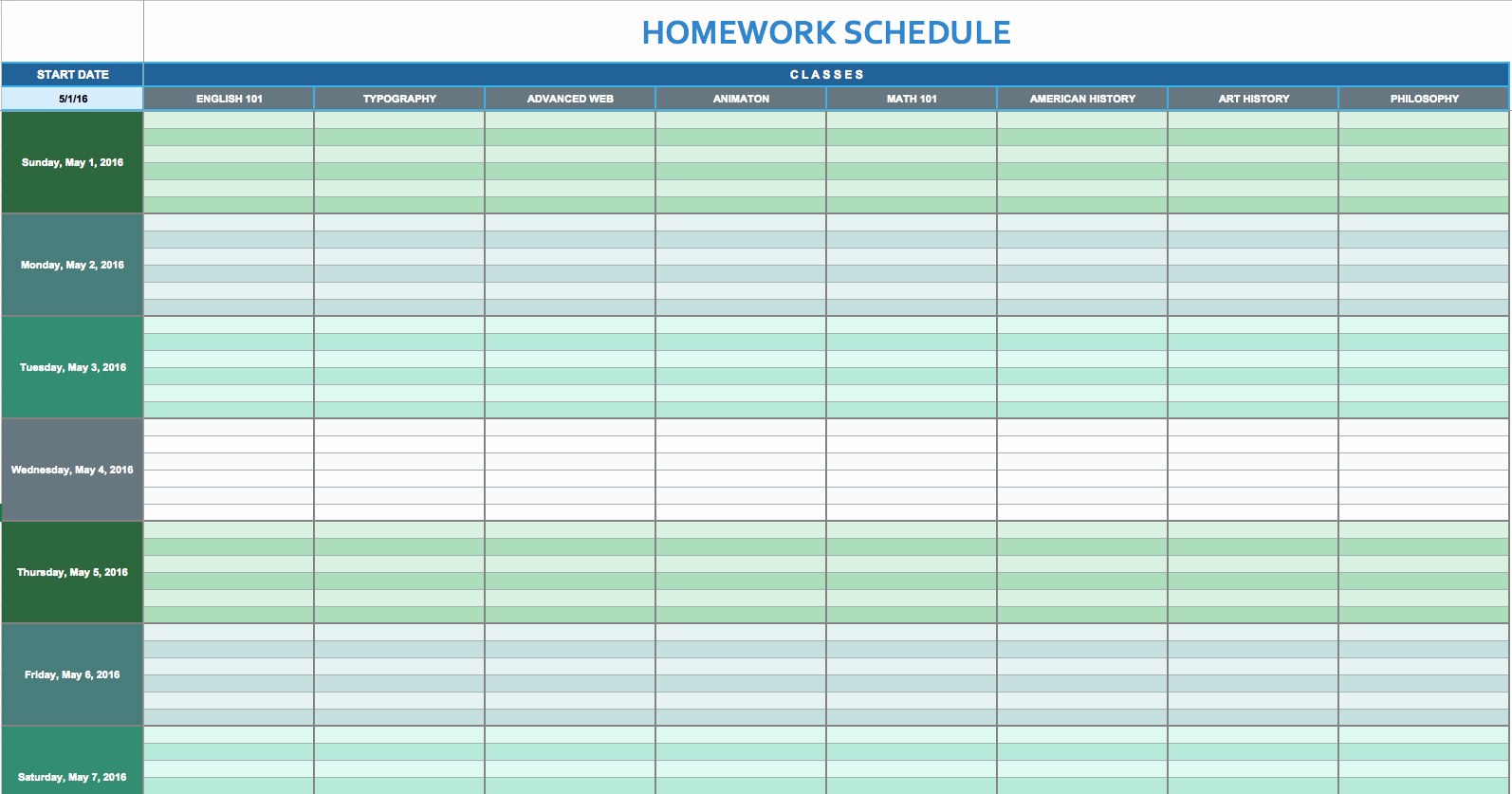 Excel Daily Schedule Template Awesome Free Daily Schedule Templates for Excel Smartsheet