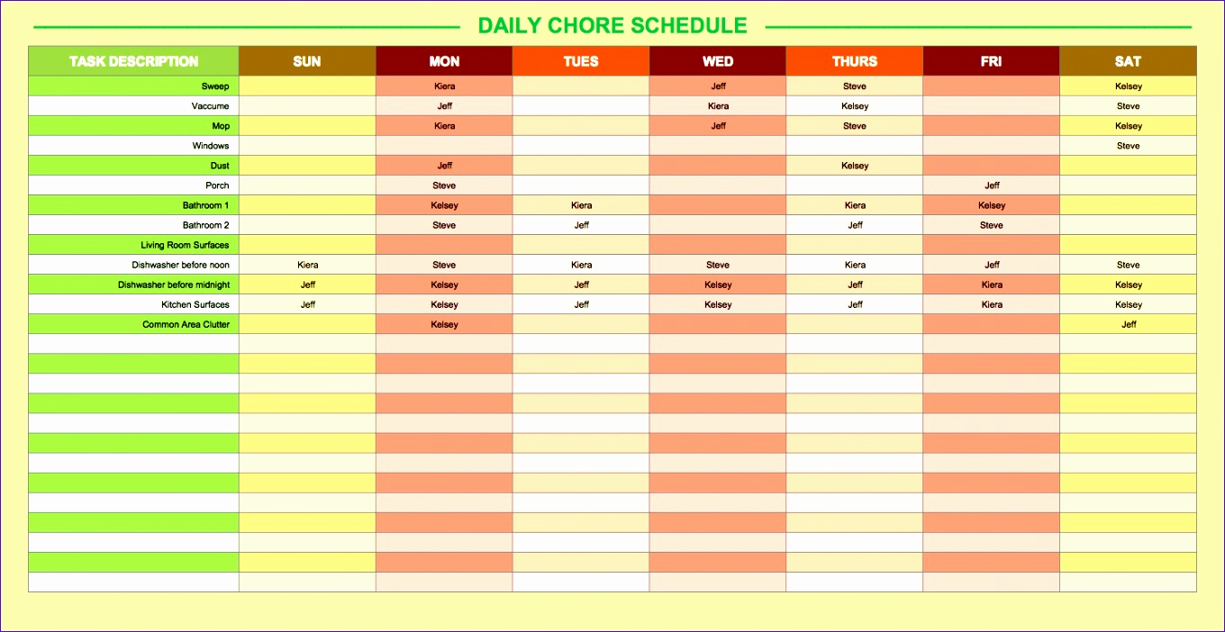Excel Daily Schedule Template Beautiful 10 Daily Timetable Template Excel Exceltemplates