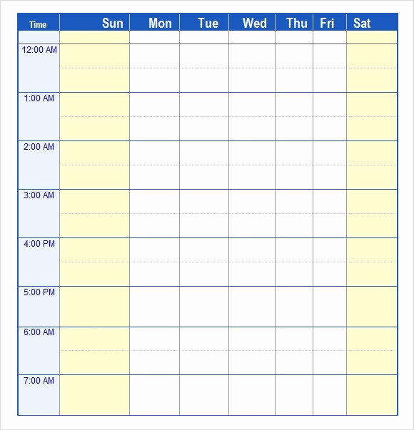 Excel Daily Schedule Template Beautiful Weekly Work Schedule Template Excel 2003 Driverlayer