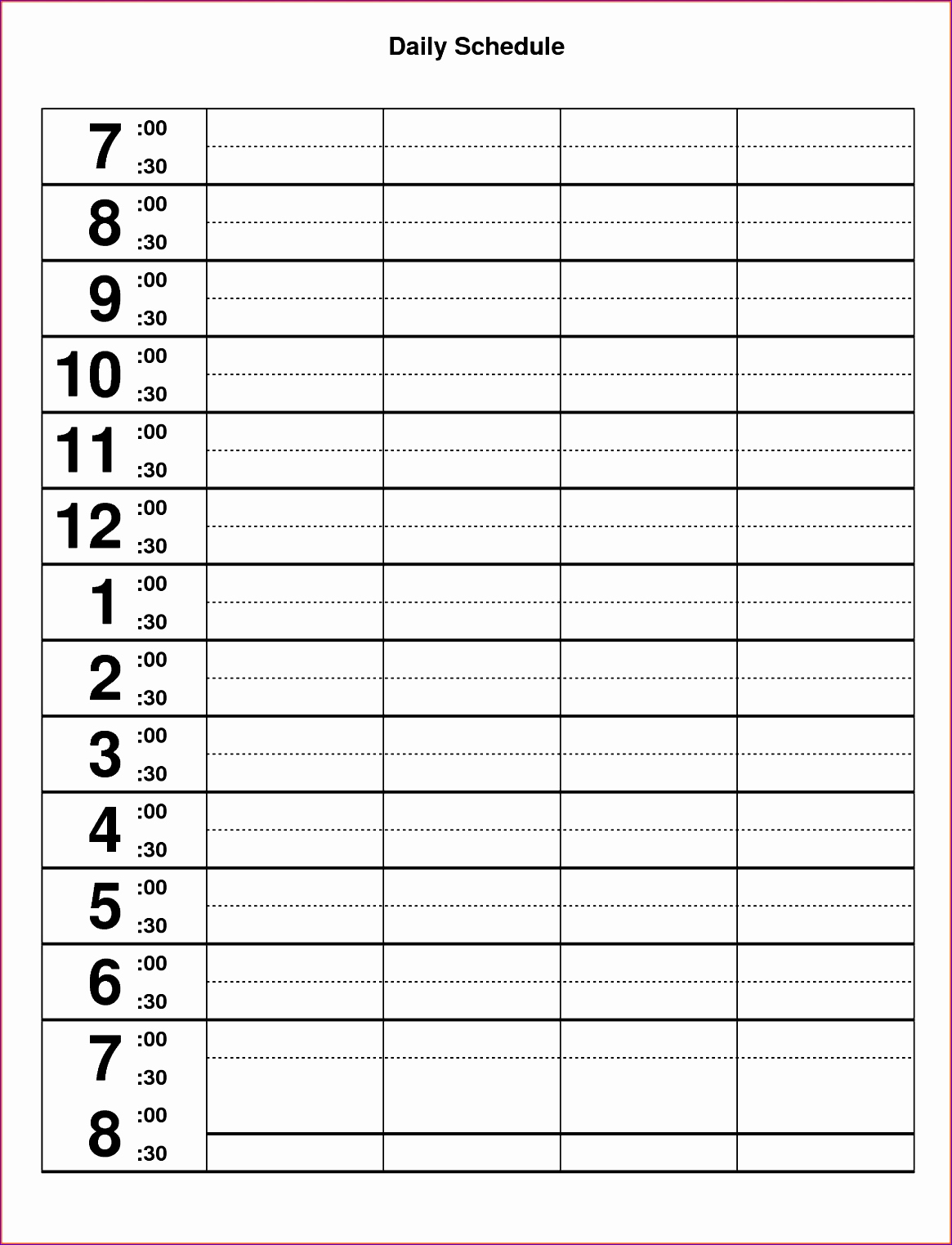Excel Daily Schedule Template Fresh 10 Excel Hourly Schedule Template Exceltemplates