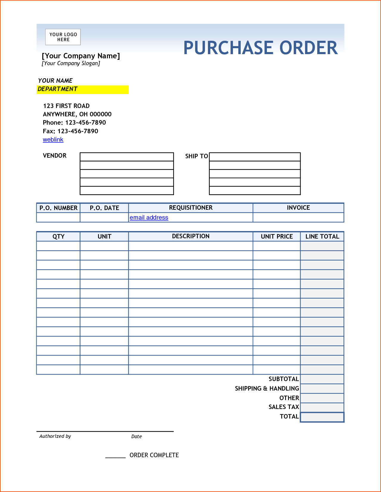 Excel order form Template Awesome 6 Purchase order Template Excel Bookletemplate