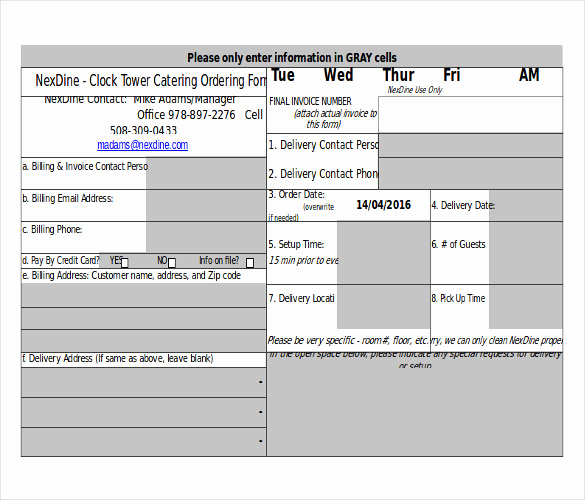 Excel order form Template Beautiful 29 order form Templates Pdf Doc Excel