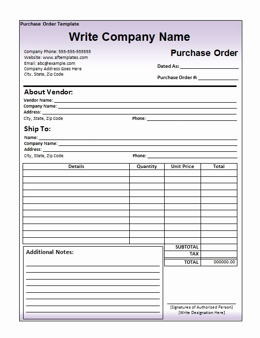 Excel order form Template Elegant 39 Free Purchase order Templates In Word &amp; Excel Free