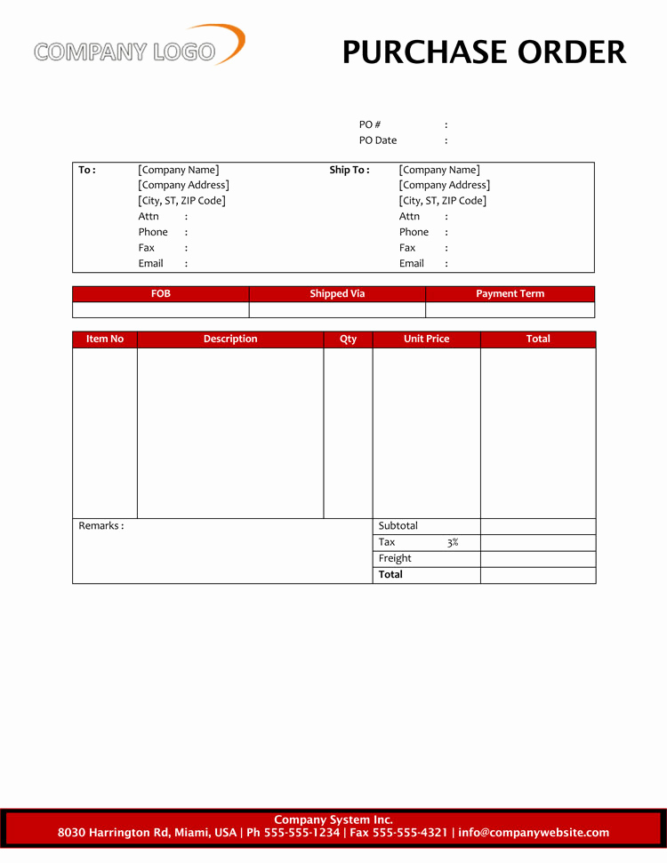 Excel order form Template Lovely 40 Free Purchase order Templates forms