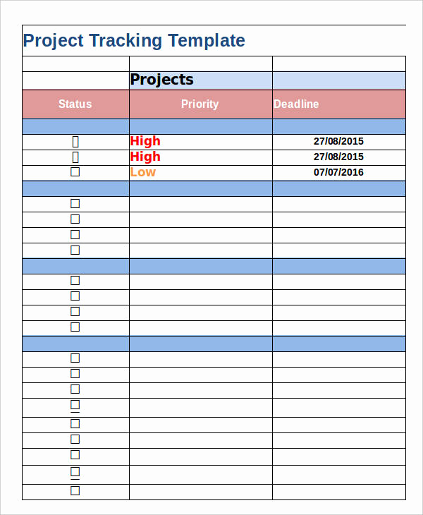 Excel Task Tracker Template Elegant Project Tracker Excel 5 Free Excel Documents Download
