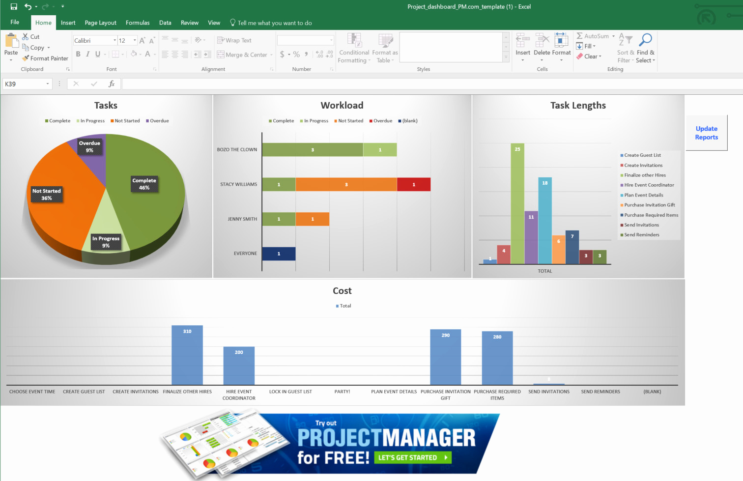 Excel Task Tracker Template Inspirational Guide to Excel Project Management Projectmanager