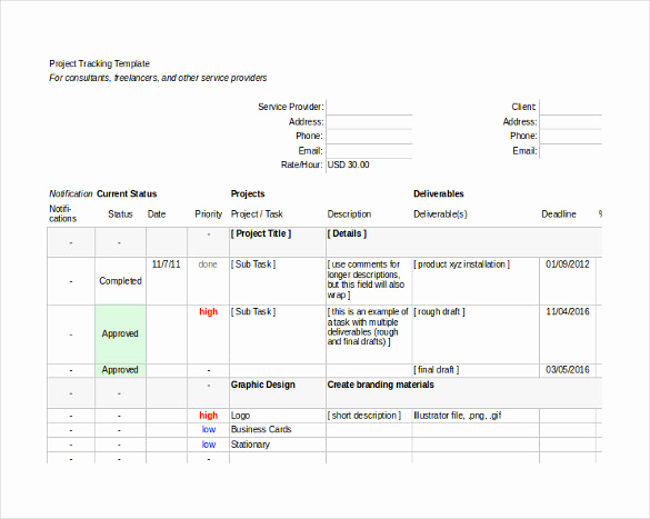 Excel Task Tracker Template Inspirational Task Tracking Template – 10 Free Word Excel Pdf format