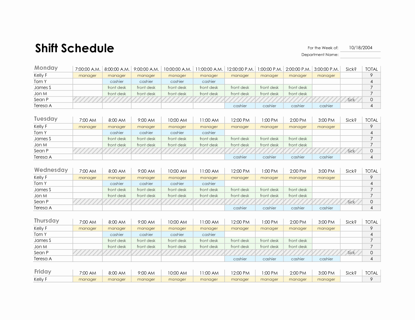 Excel Work Schedule Template Luxury Employee Schedule Template