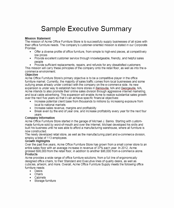 Executive Summary Report Example Unique 30 Perfect Executive Summary Examples &amp; Templates