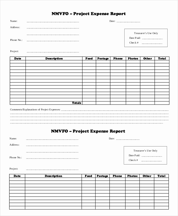 Expense Report Template Free Elegant Expense Report Template 21 Free Sample Example format