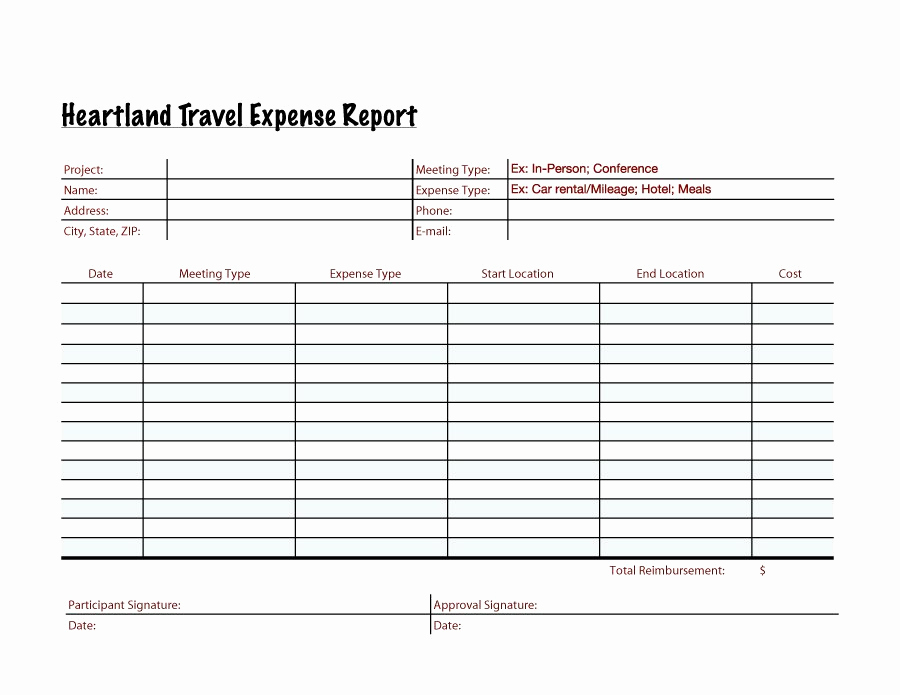 Expense Report Template Free Lovely 40 Expense Report Templates to Help You Save Money