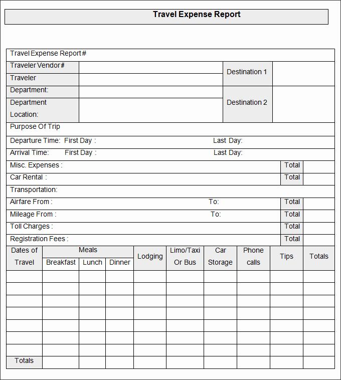 Expense Report Template Free New 29 Expense Report Templates Pdf Doc
