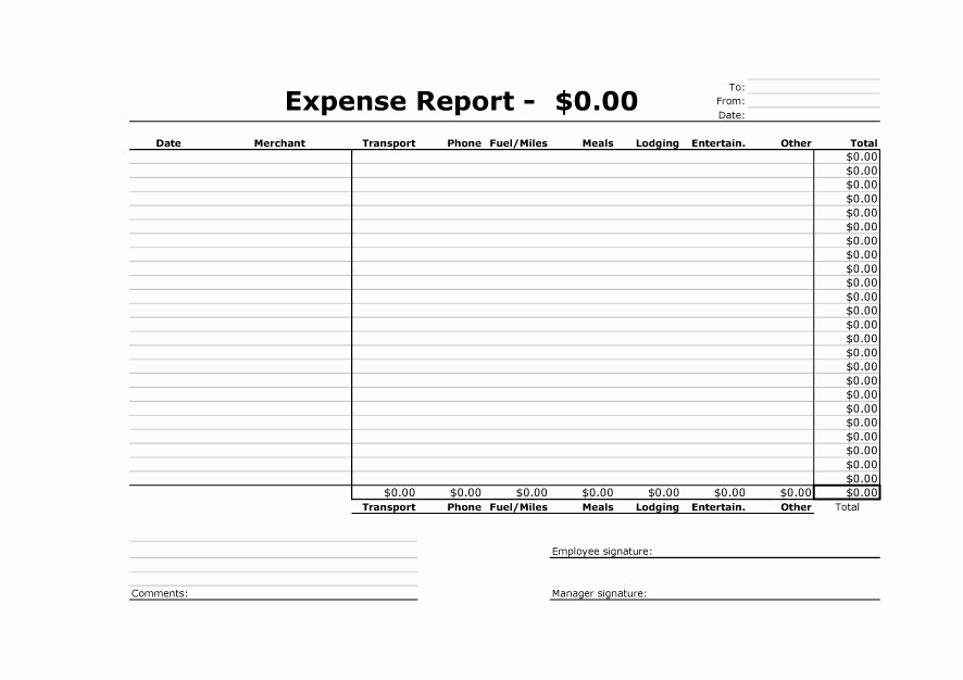Expense Report Template Free Unique 40 Expense Report Templates to Help You Save Money
