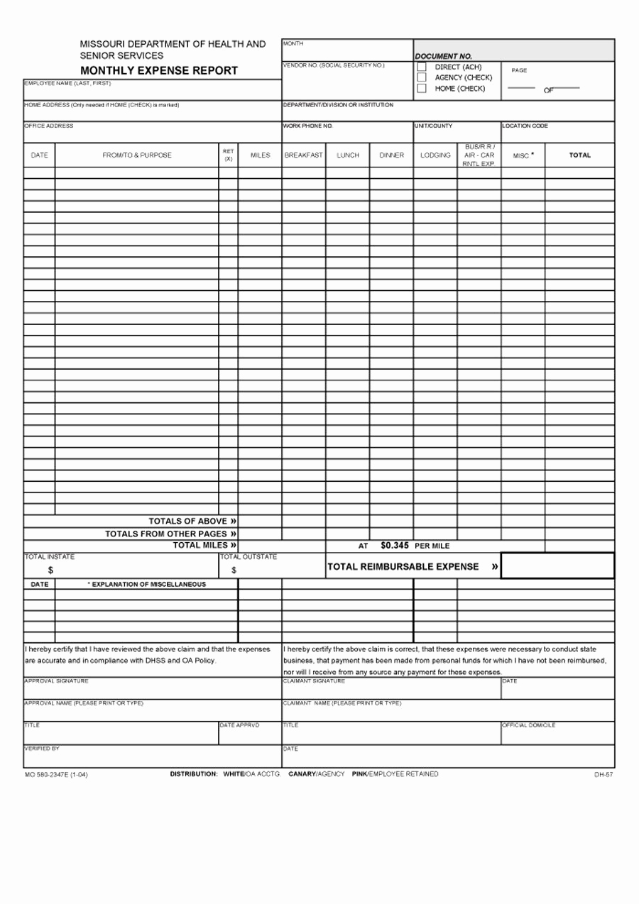 Expense Report Templates Excel Elegant 40 Expense Report Templates to Help You Save Money