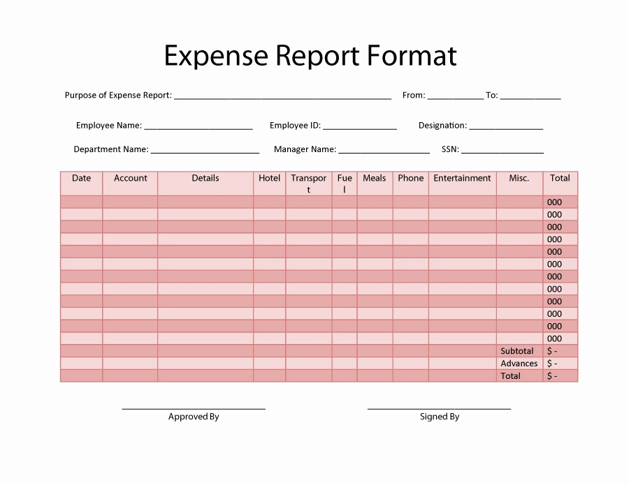 Expense Report Templates Excel New 40 Expense Report Templates to Help You Save Money