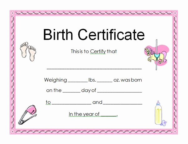 Fake Birth Certificate Maker Lovely Baby Certificates Printable Google Search