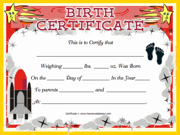 Fake Birth Certificate Maker New Diy Kids Craft Fake Birth Certificate