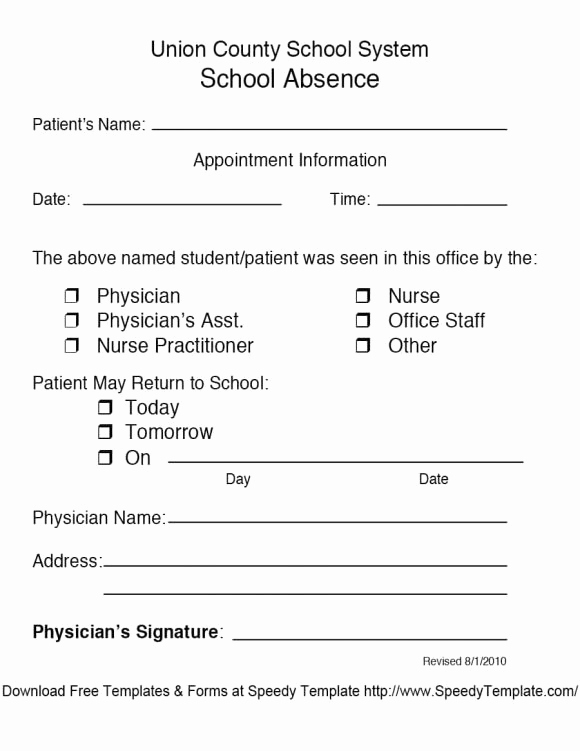 Fake Doctors Note for School Awesome 42 Fake Doctor S Note Templates for School &amp; Work