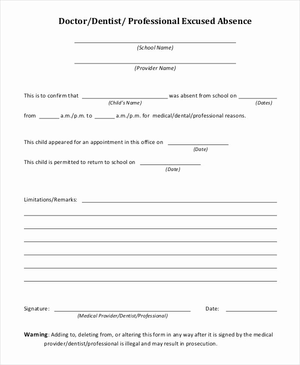 Fake Doctors Note for School Elegant 14 Doctor Note Templates
