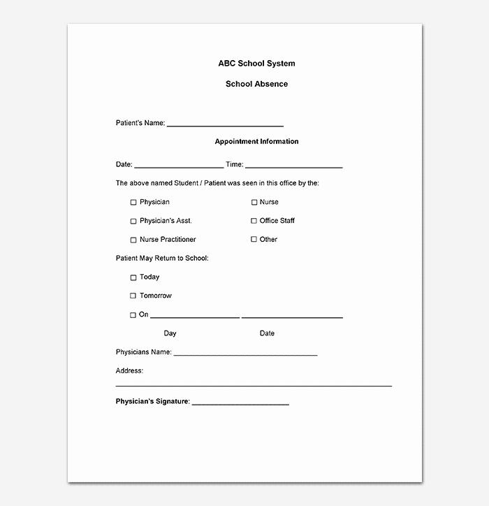 Fake Doctors Note for School Fresh 40 Fake Doctors Note Template Download [pdf Doc]