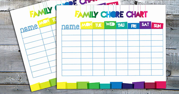Family Chore Chart Template Awesome Family Chore Chart Template – 13 Free Sample Example