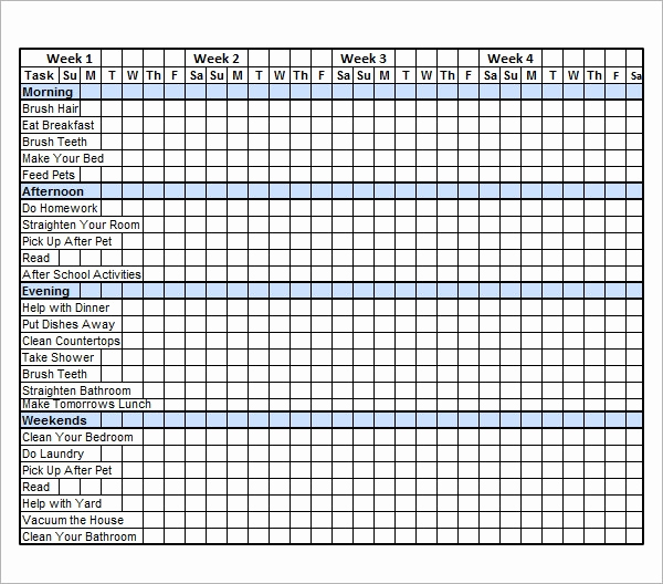Family Chore Chart Template Unique Chore Chat Template 14 Download Free Documents In Word Pdf
