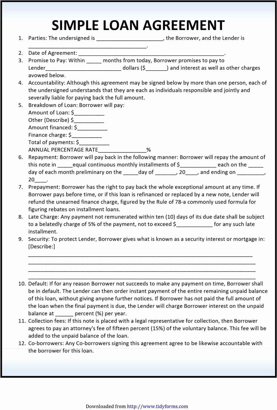 Family Loan Agreement Template Awesome 40 Free Loan Agreement Templates [word &amp; Pdf] Template Lab