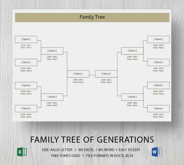 Family Tree Templates Excel Luxury Simple Family Tree Template 25 Free Word Excel Pdf