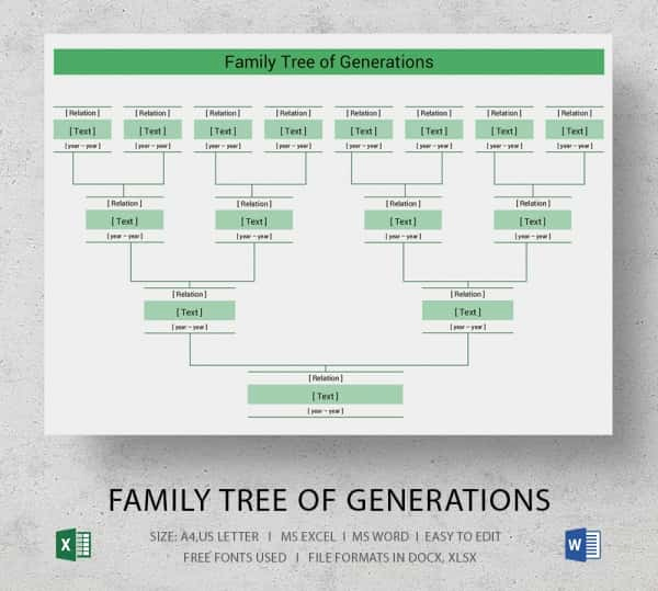 family tree templates in excel