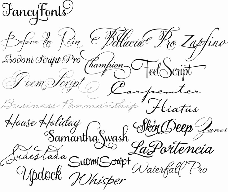 Fancy Cursive Fonts for Tattoos Awesome 43 Best Images About Script Tattoo Fonts On Pinterest