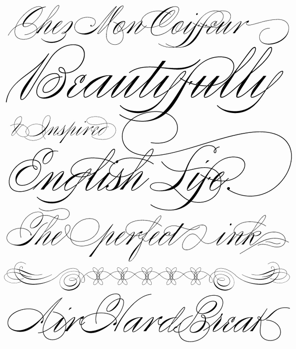 tattoo fonts in cursive