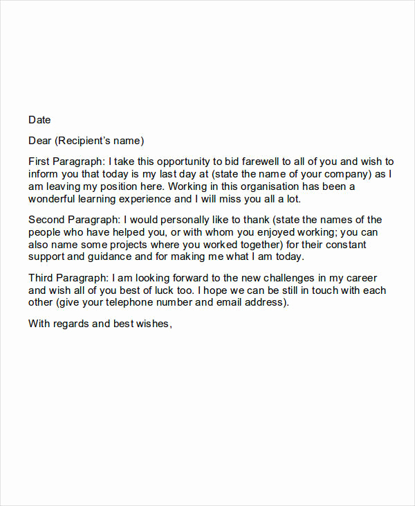 Farewell Email to Colleagues Unique 5 Goodbye Emails to Coworkers Examples &amp; Samples Word