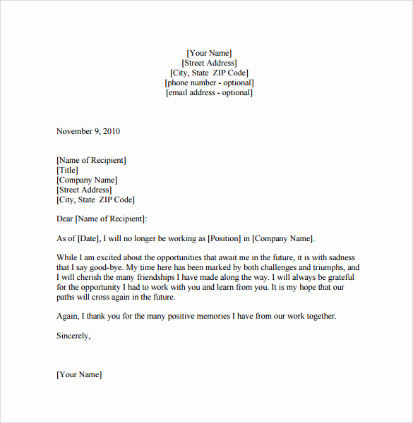 Farewell Letter to Colleagues Luxury 14 Sample Farewell Letters to Co Workers Pdf Word