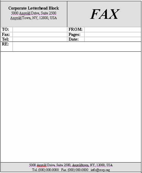 Fax Cover Page Template Best Of Fax Cover Sheet Template format for A Typical Fax Cover