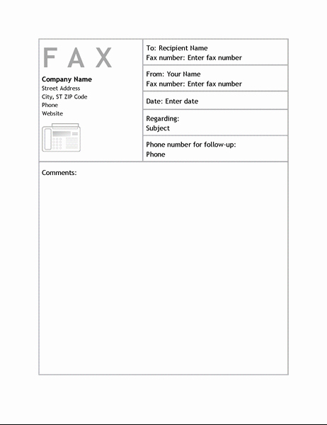 Fax Cover Page Template Elegant Business Fax Cover Sheet