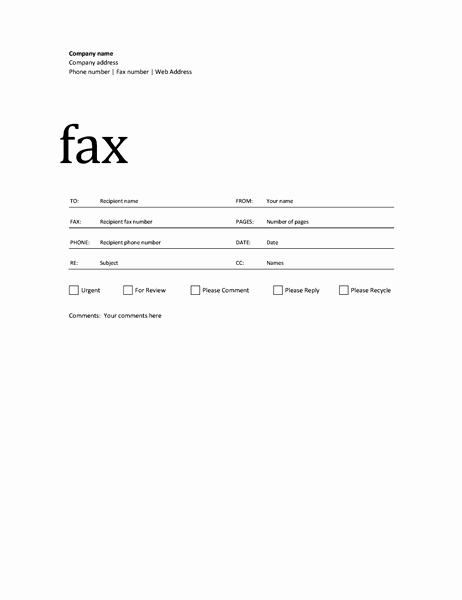 Fax Cover Page Template Inspirational Fax Cover Sheet Professional Design