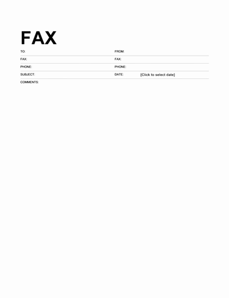 Fax Cover Page Template Luxury Fax Cover Sheet Standard format